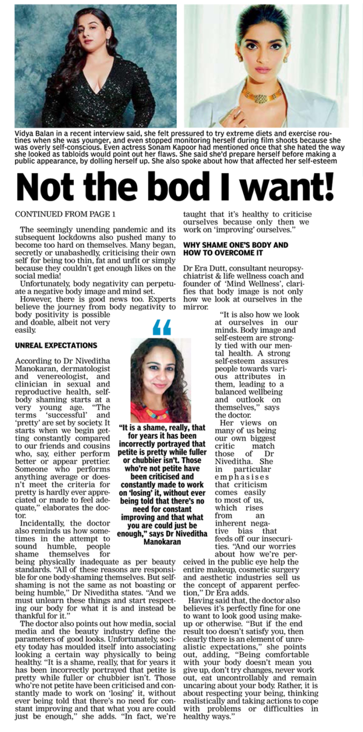 Not the bod I want! – Deccan Chronicle – 07/07/21
